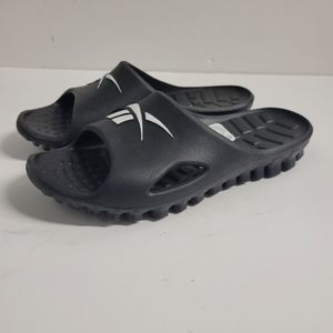 reebok black slippers